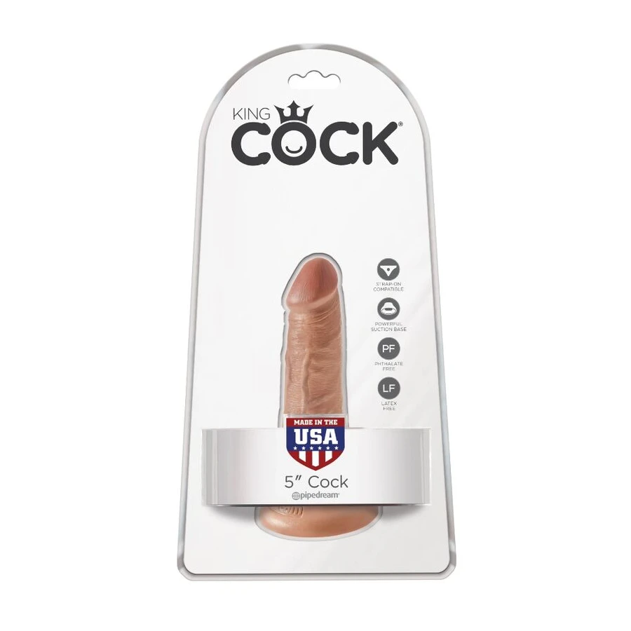 KING COCK - REALISTNE PENIS 12 CM KARAMELL